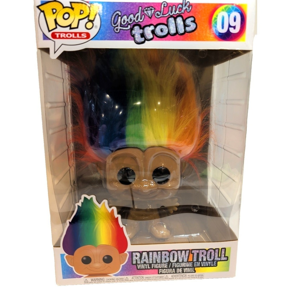 Funko Pop Trolls Rainbow Troll #09 Good Luck Trolls Vinyl Figure w/ Box